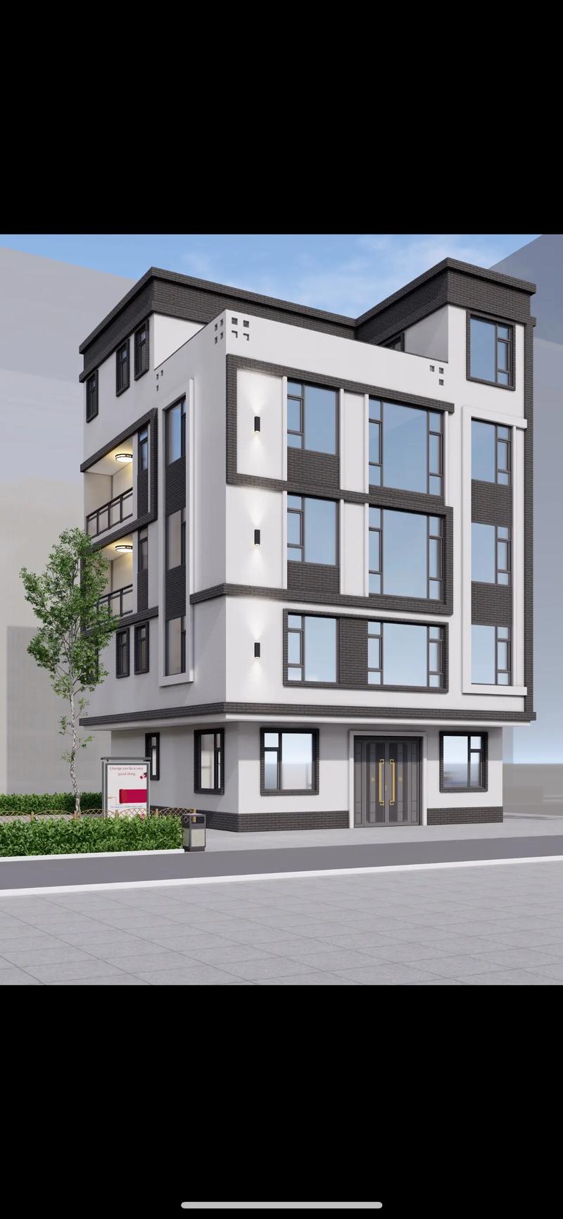 潮安浮洋刘总自建房设计方案——新中式三间地皮三层别墅
